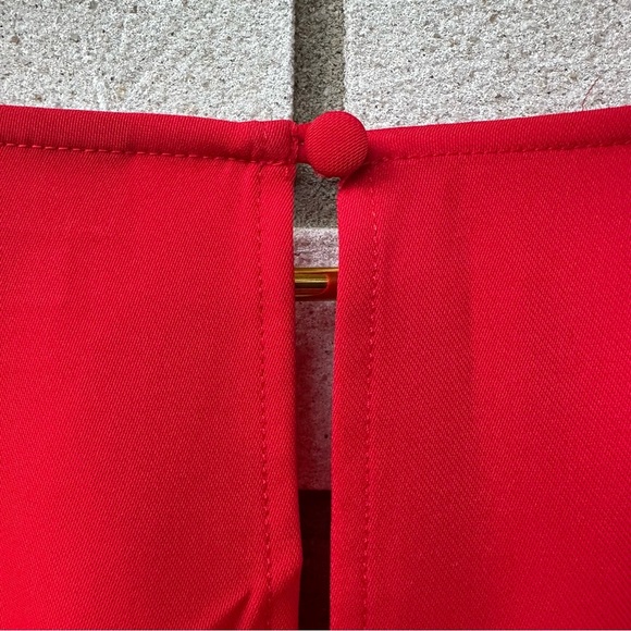 City Chic Knot Front Dress Lust Red 20 Tie Waist Batwing Sleeve V-Neck Cocktail - Picture 11 of 13